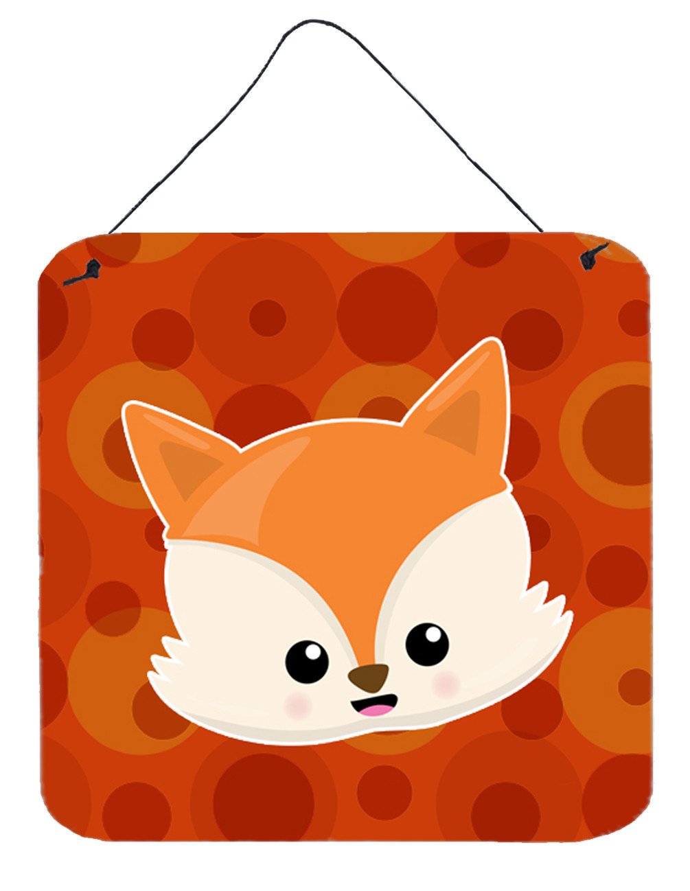 Baby Fox Face Polkadots Wall or Door Hanging Prints BB7089DS66 by Caroline&#39;s Treasures