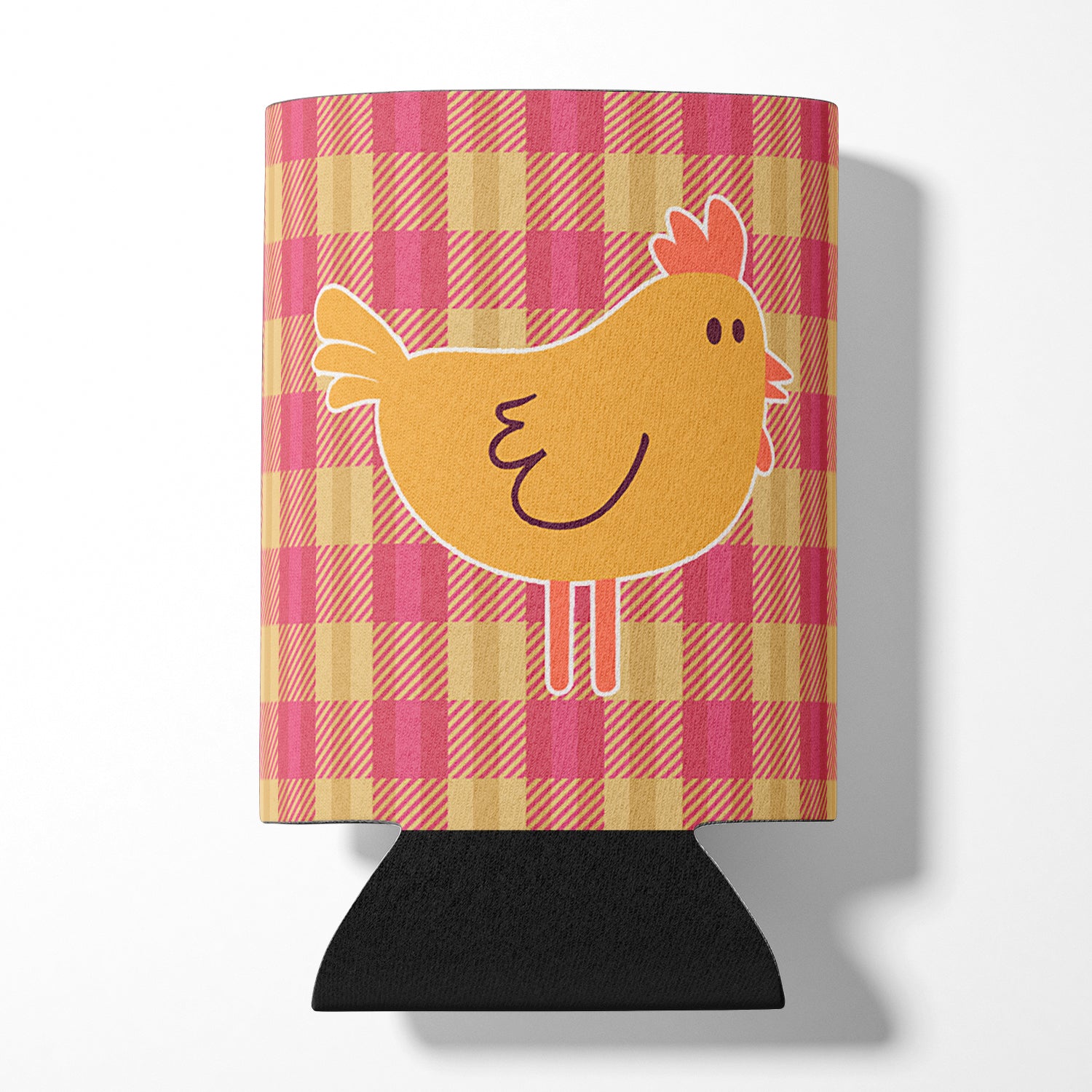 Chicken Hen on Gingham Can or Bottle Hugger BB7090CC  the-store.com.