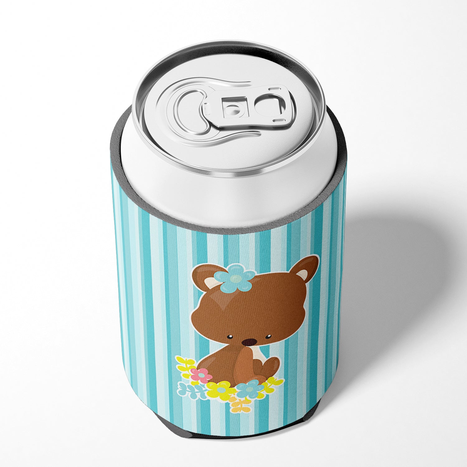 Bear with Flowers Can or Bottle Hugger BB7096CC