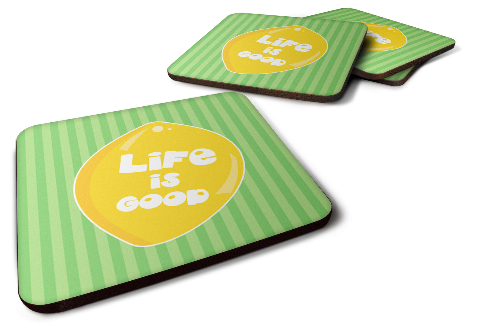 Lemon Life is Good Foam Coaster Set of 4 BB7108FC - the-store.com