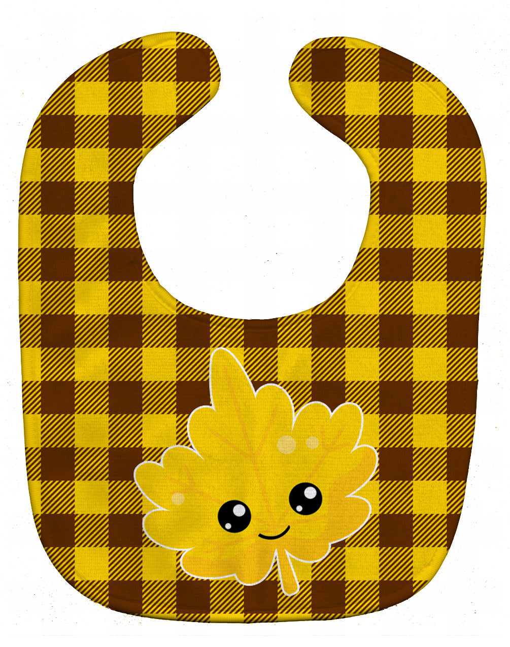 Fall Leaf on Gingham Baby Bib BB7110BIB - the-store.com