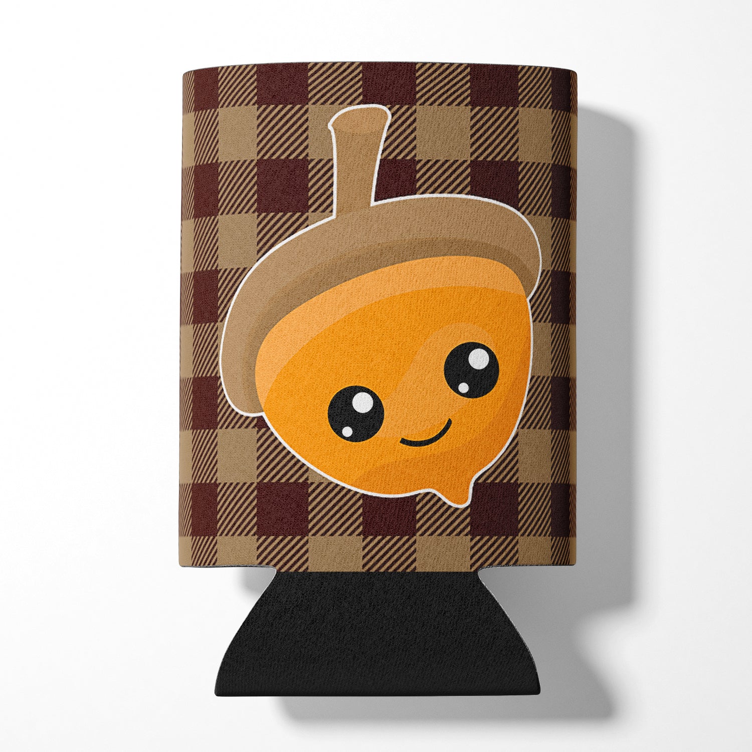 Fall Acorn on Gingham Can or Bottle Hugger BB7111CC  the-store.com.