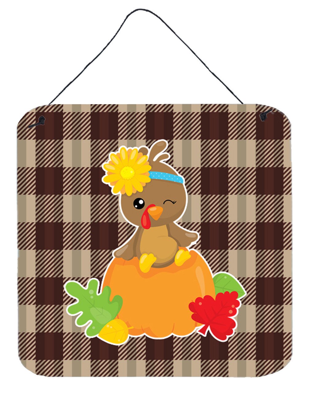 Thanksgiving Baby Turkey Wall or Door Hanging Prints BB7113DS66 by Caroline&#39;s Treasures
