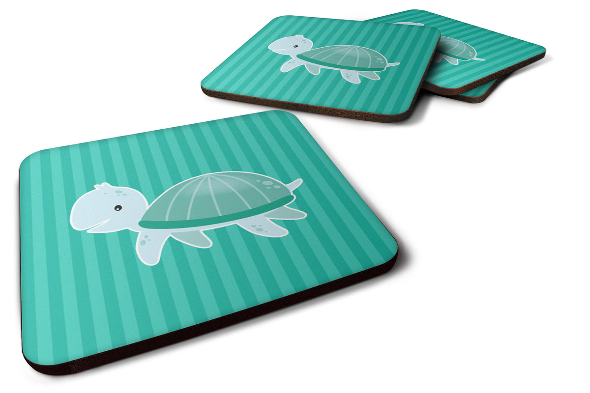 Sea Turtle Foam Coaster Set of 4 BB7117FC - the-store.com