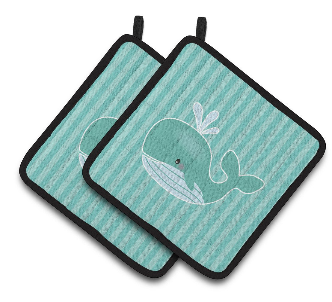 Whale Pair of Pot Holders BB7125PTHD by Caroline&#39;s Treasures
