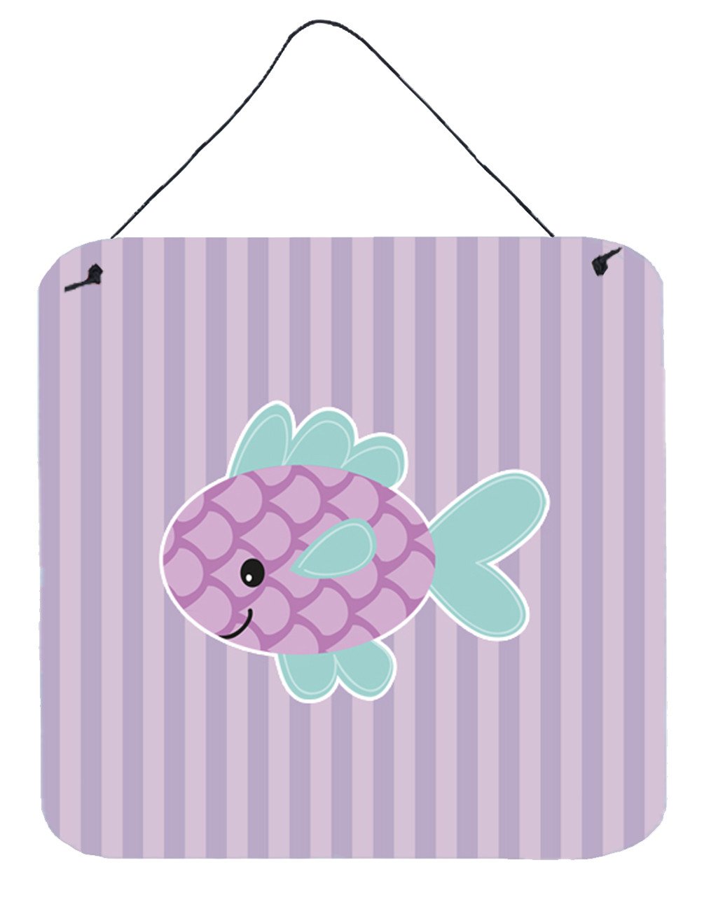 Purple Fish Wall or Door Hanging Prints BB7128DS66 by Caroline's Treasures