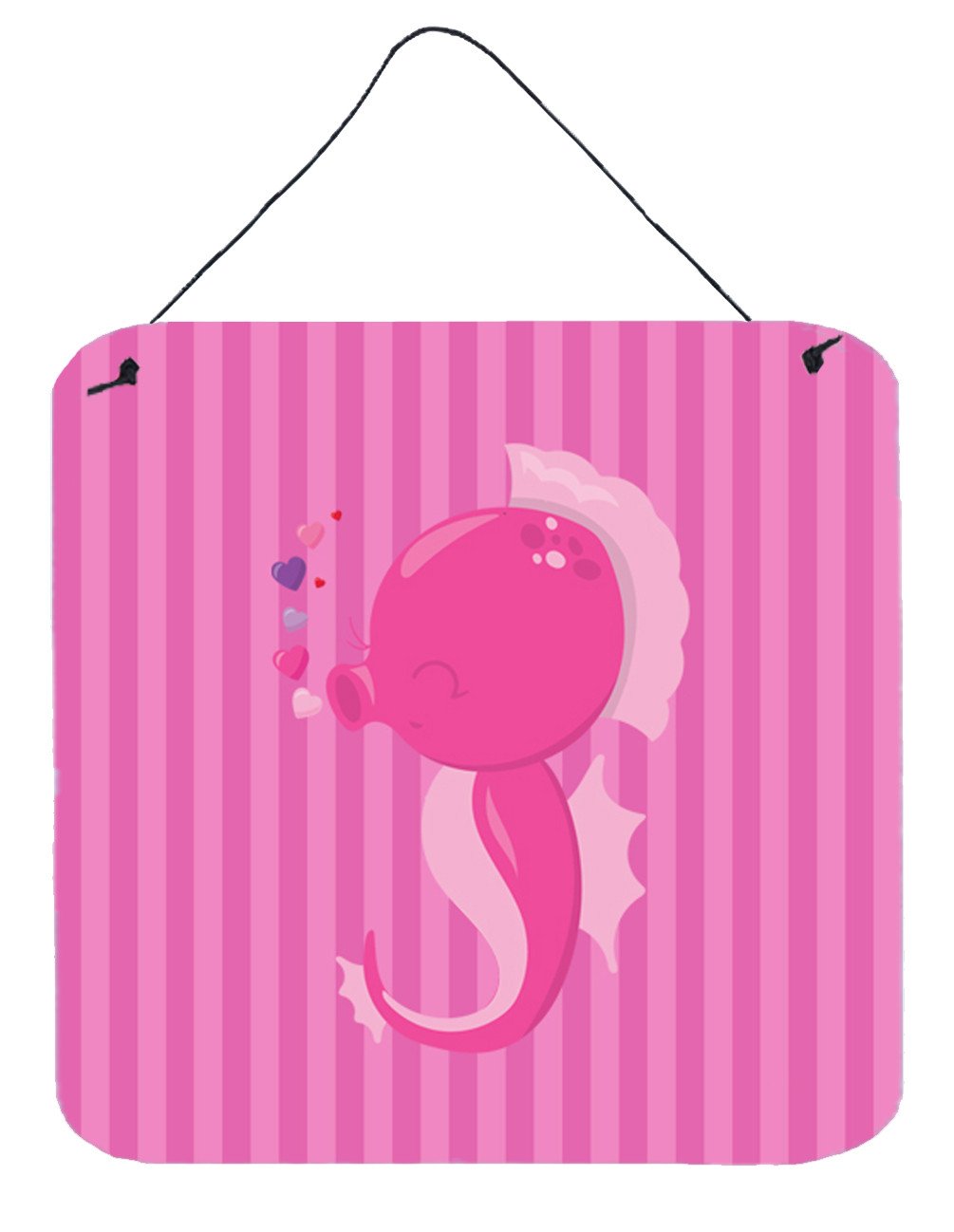 Pink Seahorse Wall or Door Hanging Prints BB7130DS66 by Caroline's Treasures