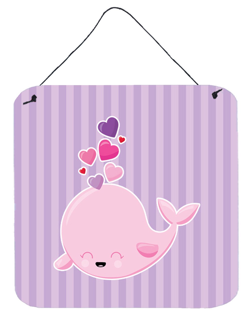 Pink Whale Wall or Door Hanging Prints BB7134DS66 by Caroline&#39;s Treasures