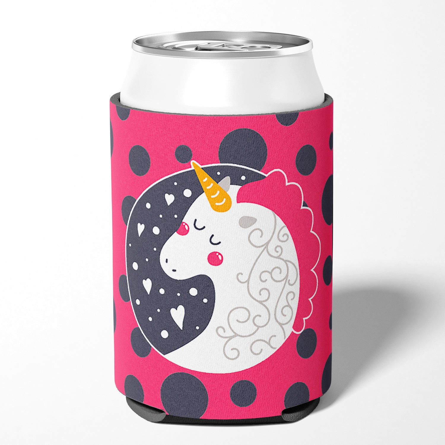 Unicorn Pink Polkadots Can or Bottle Hugger BB7136CC  the-store.com.
