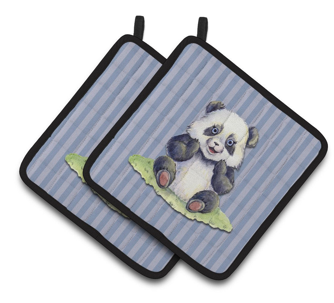 Panda Bear Pair of Pot Holders BB7142PTHD by Caroline&#39;s Treasures
