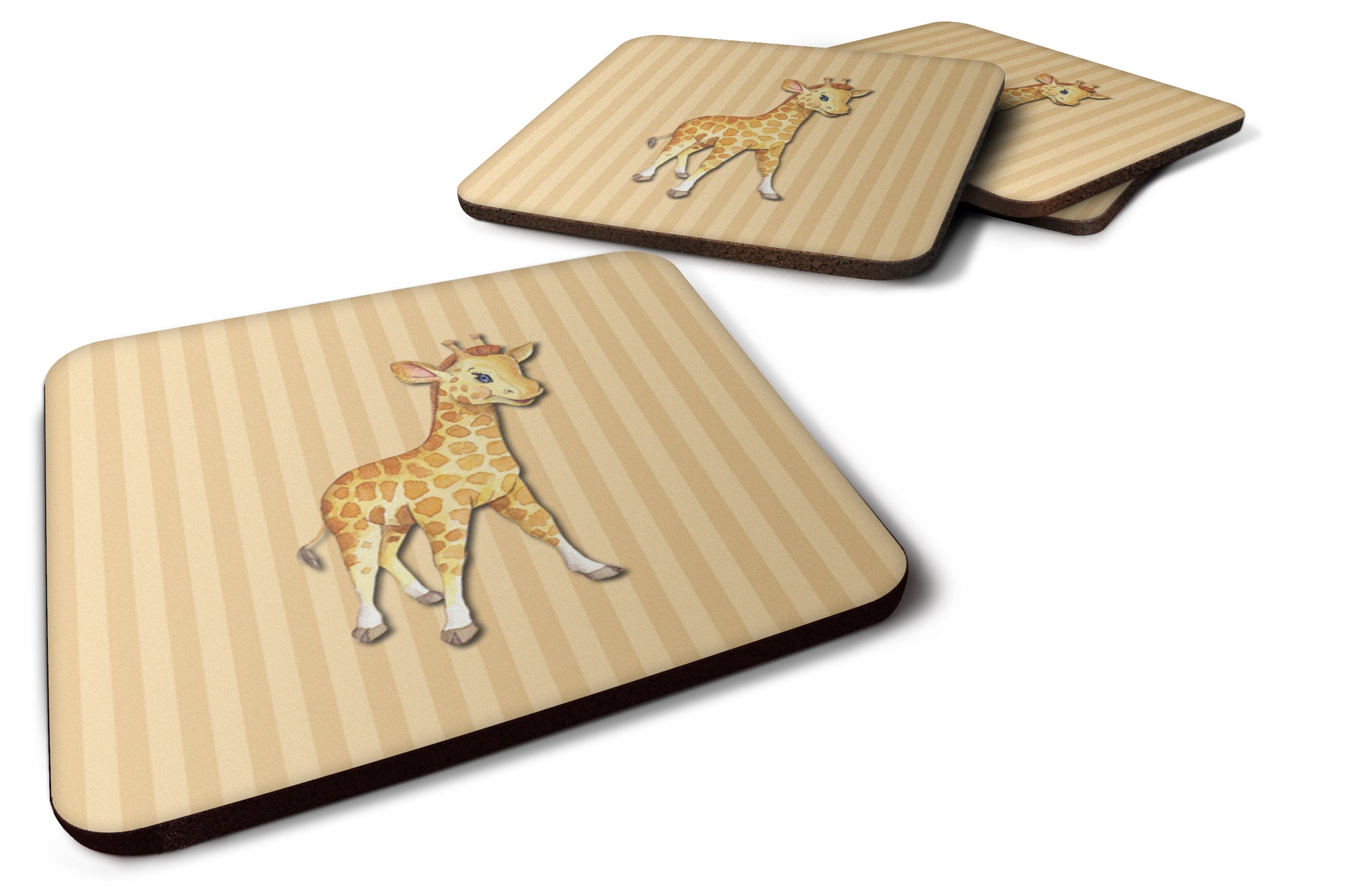 Giraffe Foam Coaster Set of 4 BB7144FC - the-store.com