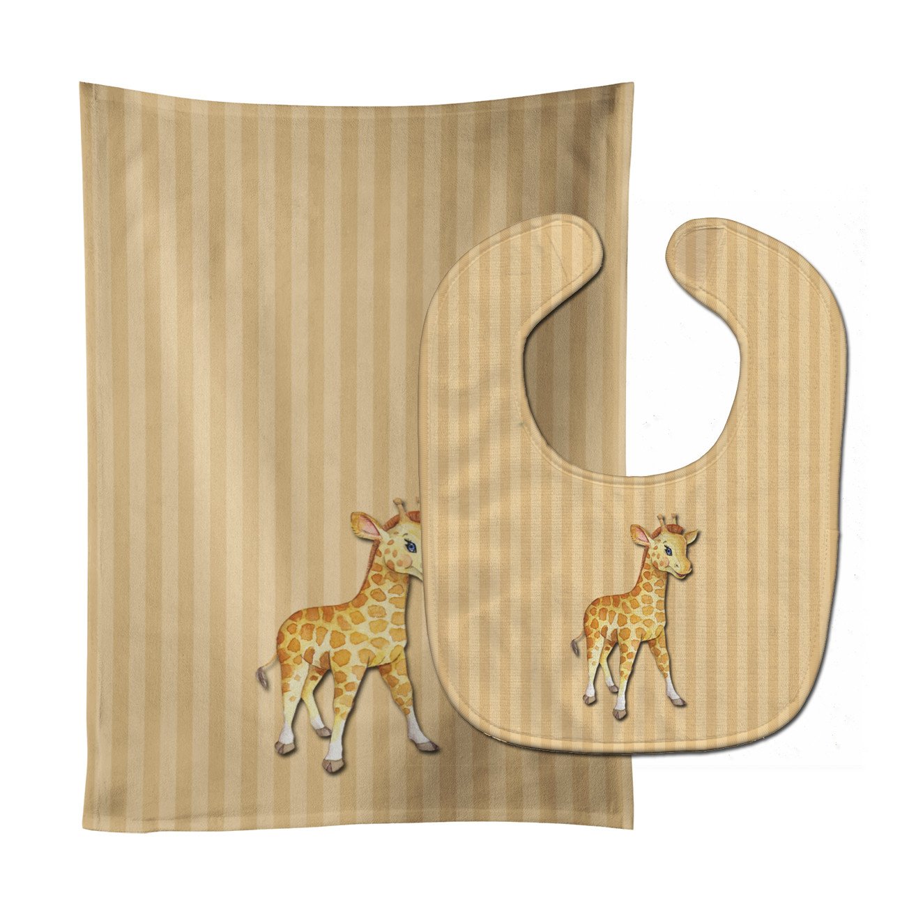 Giraffe Baby Bib & Burp Cloth BB7144STBU by Caroline's Treasures
