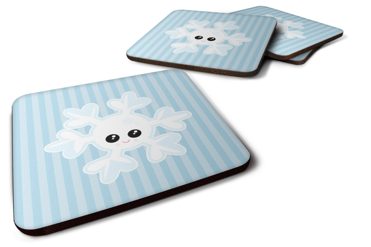 Weather Snowflake Face Foam Coaster Set of 4 BB7149FC - the-store.com