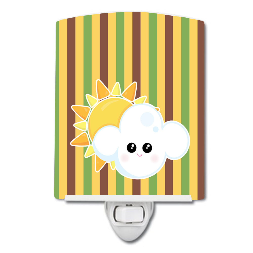 Weather Partly Cloudy Face Ceramic Night Light BB7152CNL - the-store.com