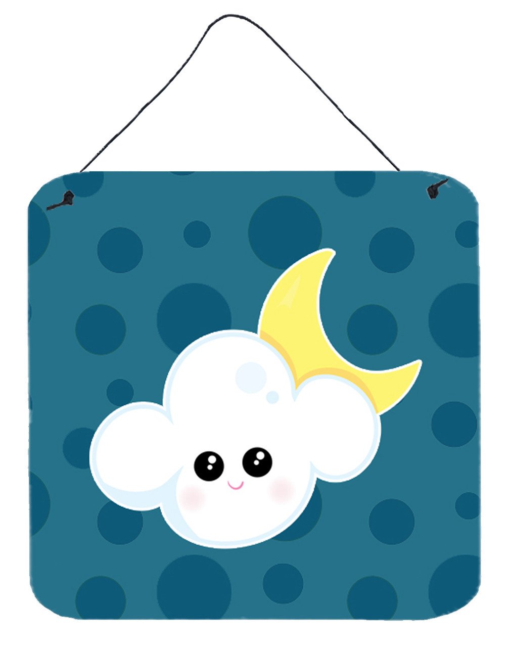 Weather Cloudy Moon Face Wall or Door Hanging Prints BB7154DS66 by Caroline's Treasures