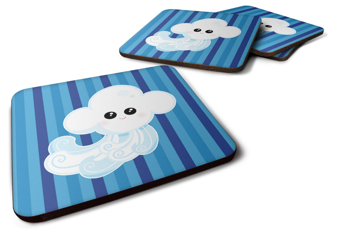 Weather Windy Face Foam Coaster Set of 4 BB7157FC - the-store.com