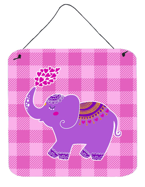 Purple Elephant Wall or Door Hanging Prints BB7161DS66 by Caroline's Treasures