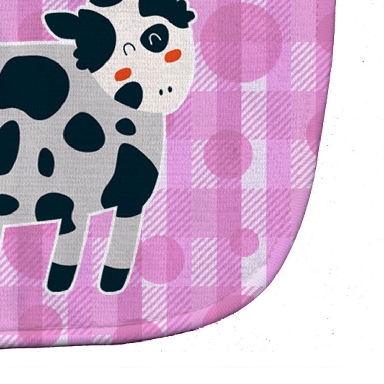 Cow on Pink Polkadots Baby Bib BB7162BIB - the-store.com
