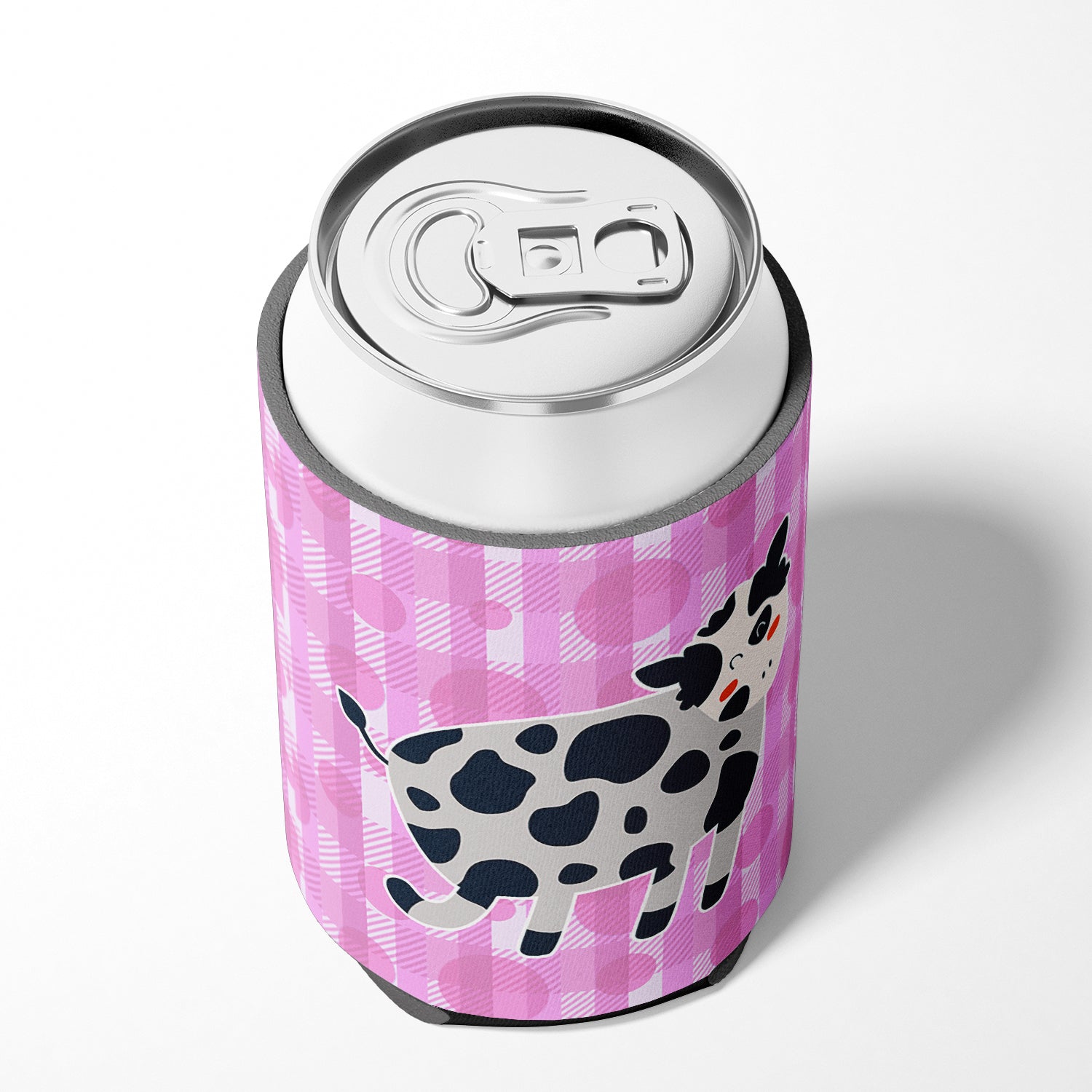 Cow on Pink Polkadots Can or Bottle Hugger BB7162CC