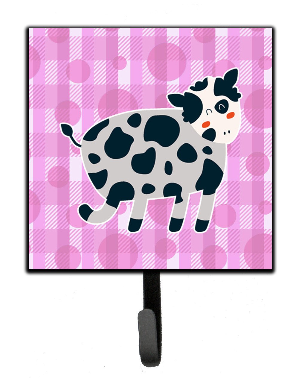 Cow on Pink Polkadots Leash or Key Holder BB7162SH4 by Caroline&#39;s Treasures