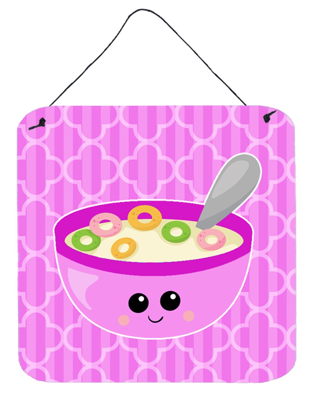 Pink Bowl of Cereal Wall or Door Hanging Prints BB7163DS66 by Caroline&#39;s Treasures