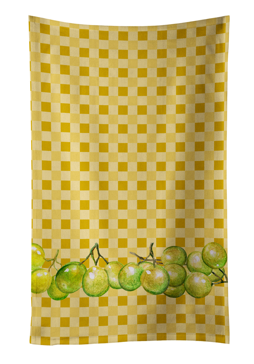 White Grapes on Basketweave Kitchen Towel BB7171KTWL - the-store.com