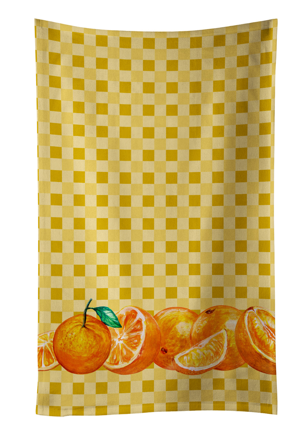 Oranges on Basketweave Kitchen Towel BB7177KTWL - the-store.com
