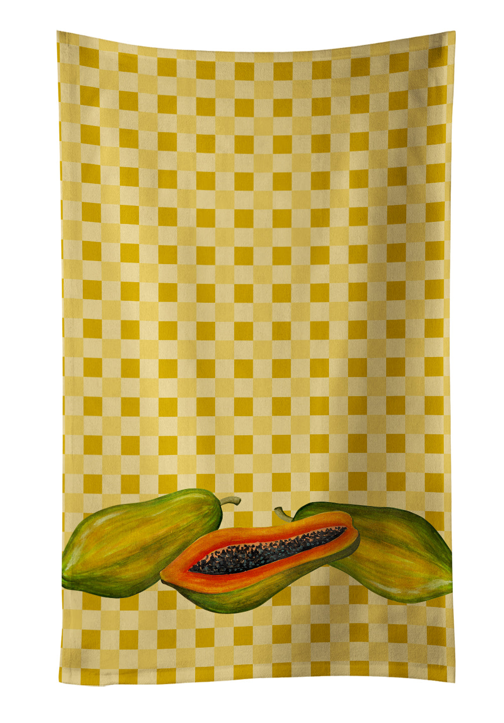 Papayas on Basketweave Kitchen Towel BB7178KTWL - the-store.com