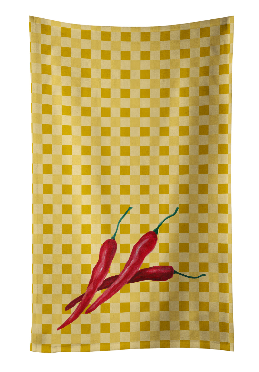 Chili Peppers on Basketweave Kitchen Towel BB7195KTWL - the-store.com