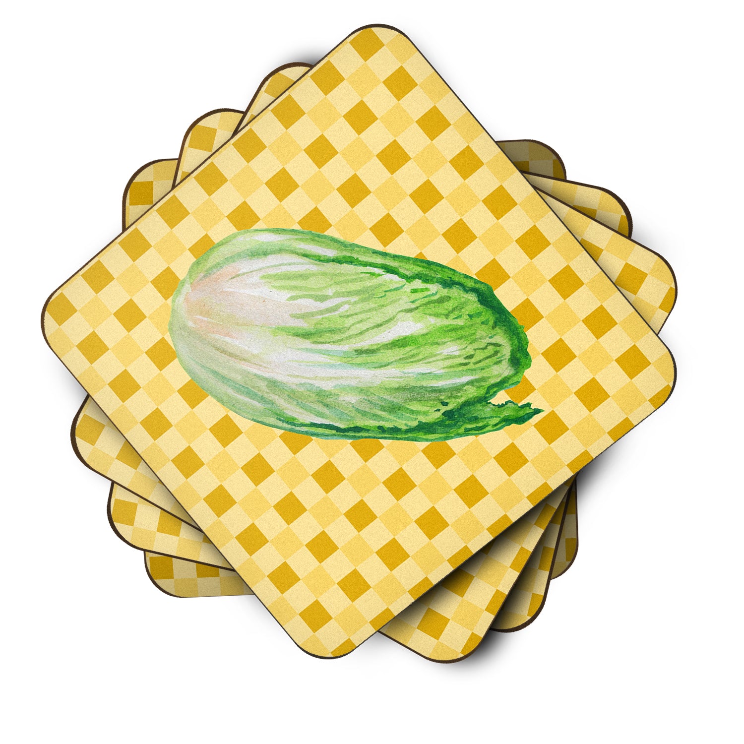 Chinese Cabbage on Basketweave Foam Coaster Set of 4 BB7196FC - the-store.com