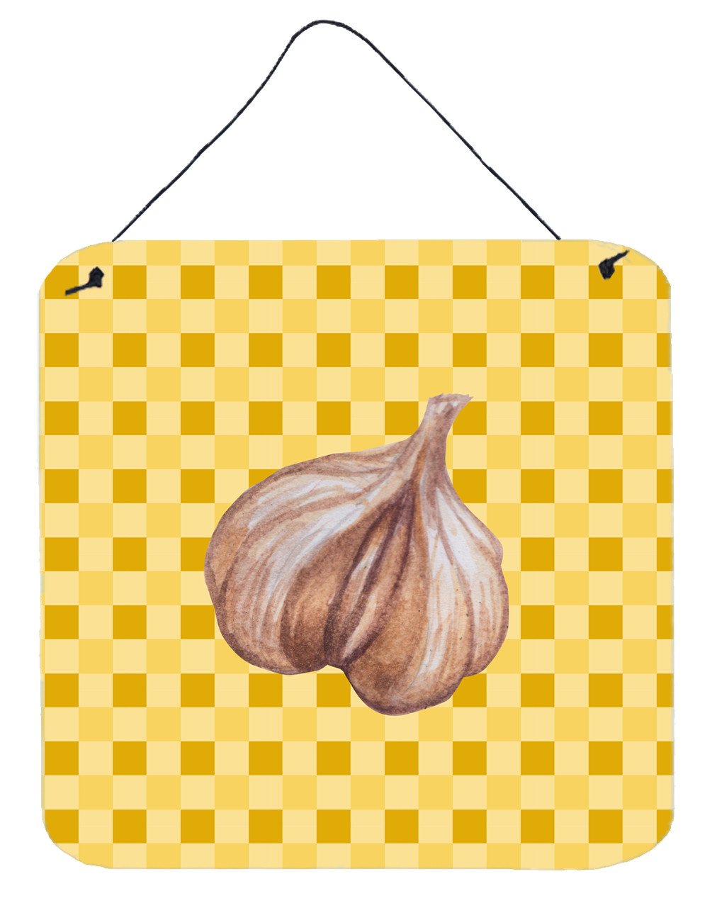 Garlic on Basketweave Wall or Door Hanging Prints BB7202DS66 by Caroline&#39;s Treasures