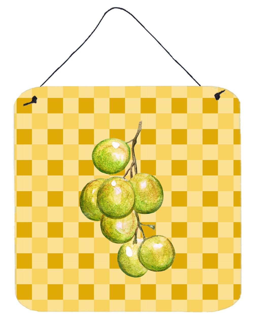 White Grapes on Basketweave Wall or Door Hanging Prints BB7226DS66 by Caroline&#39;s Treasures