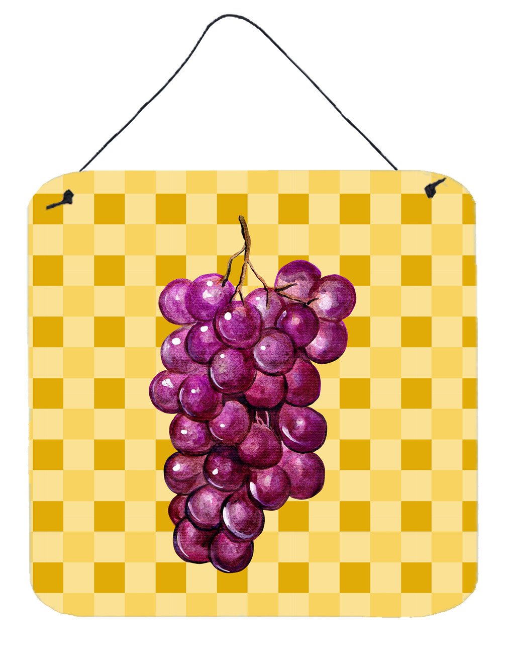Grapes on Basketweave Wall or Door Hanging Prints BB7227DS66 by Caroline&#39;s Treasures