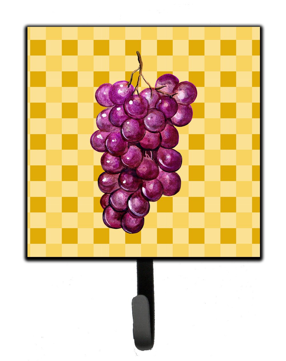 Grapes on Basketweave Leash or Key Holder BB7227SH4 by Caroline&#39;s Treasures