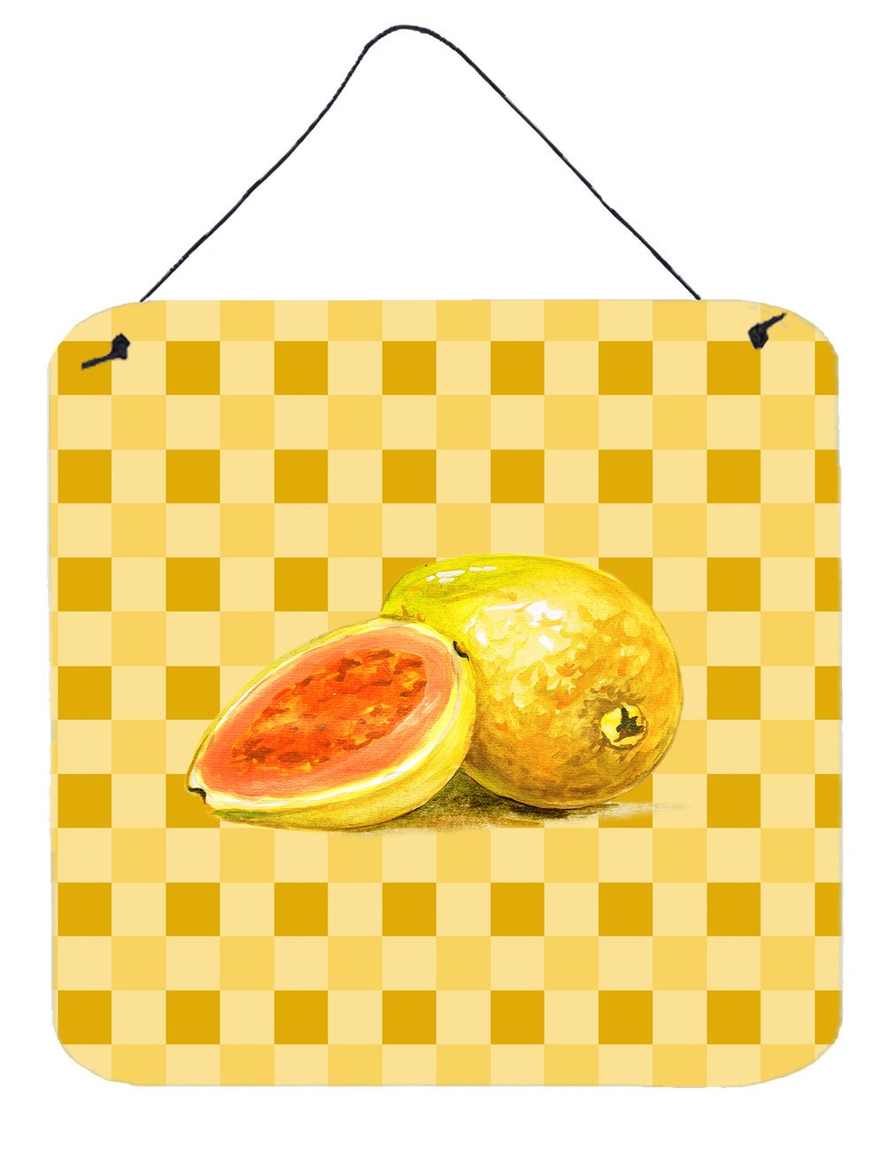 Guava Sliced and Whole on Basketweave Wall or Door Hanging Prints BB7229DS66 by Caroline&#39;s Treasures