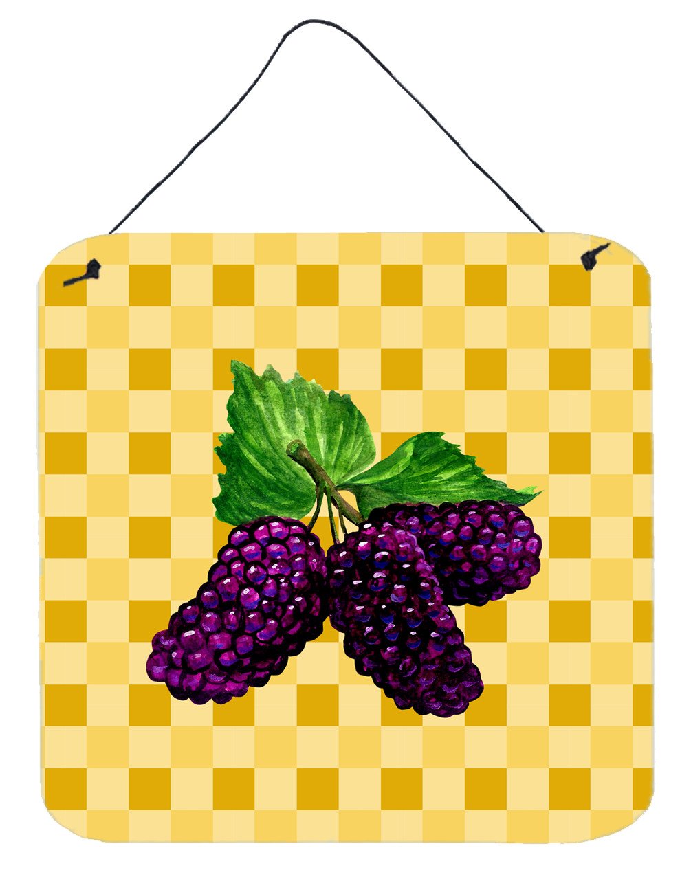 Mulberries on Basketweave Wall or Door Hanging Prints BB7237DS66 by Caroline&#39;s Treasures