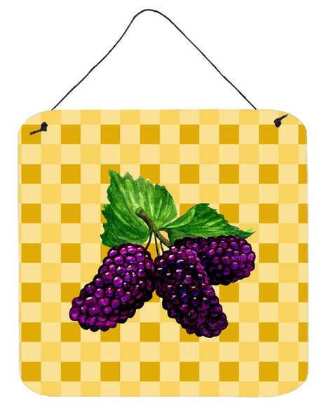 Mulberries on Basketweave Wall or Door Hanging Prints BB7237DS66 by Caroline's Treasures