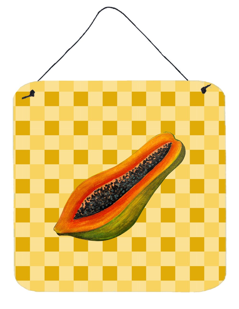 Sliced Papaya on Basketweave Wall or Door Hanging Prints BB7242DS66 by Caroline&#39;s Treasures