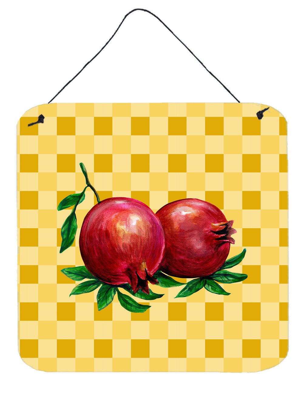 Whole Pomegranates on Basketweave Wall or Door Hanging Prints BB7249DS66 by Caroline's Treasures