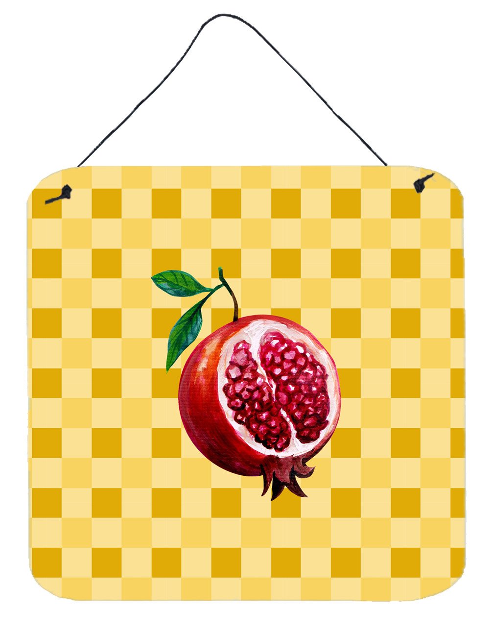 Sliced Pomegranate on Basketweave Wall or Door Hanging Prints BB7250DS66 by Caroline's Treasures