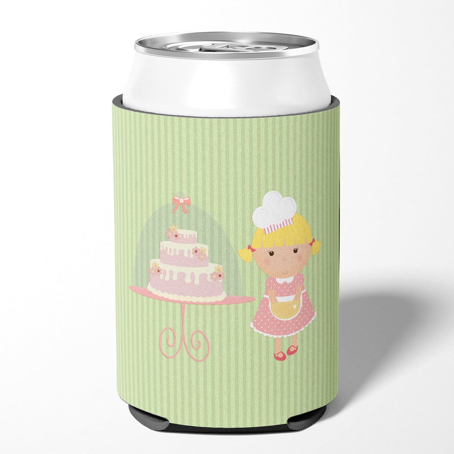Cake Baker Blonde Green Can or Bottle Hugger BB7262CC