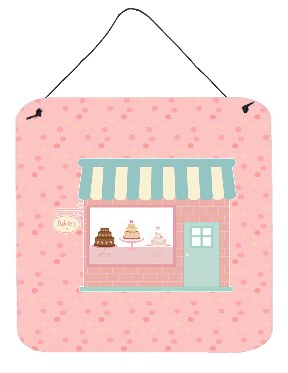 Bake Shoppe Pink Wall or Door Hanging Prints BB7269DS66 by Caroline's Treasures