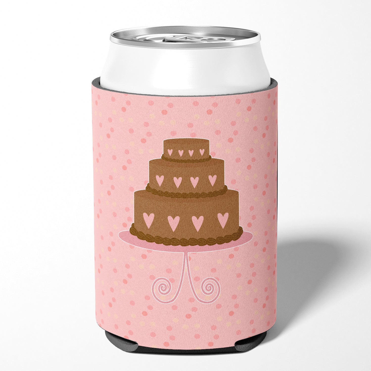 Heart Cake 3 Tier Pink Can or Bottle Hugger BB7273CC