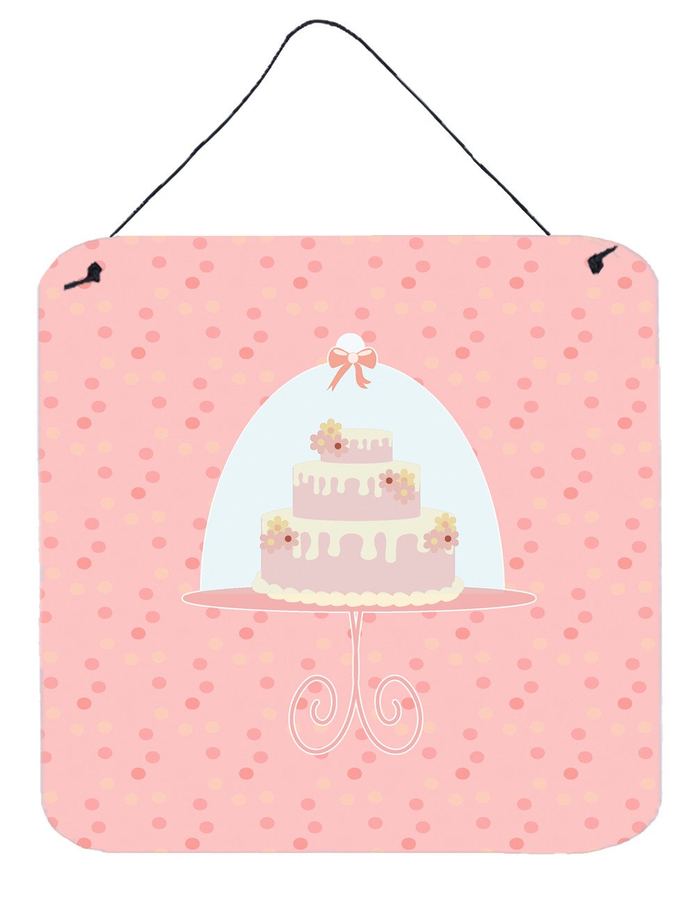 Decorative Cake 3 Tier Pink Wall or Door Hanging Prints BB7276DS66 by Caroline&#39;s Treasures