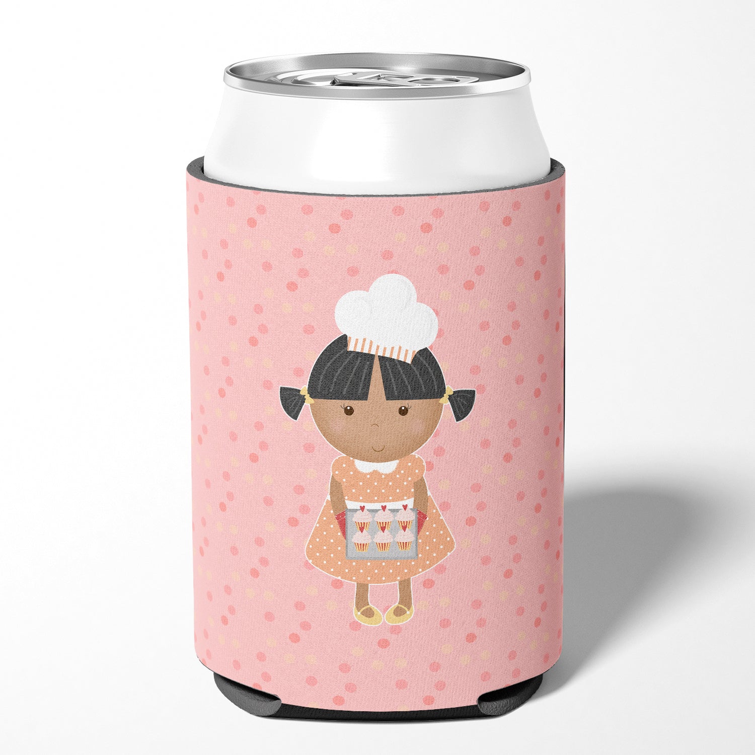 Baker African American on Pink Can or Bottle Hugger BB7278CC