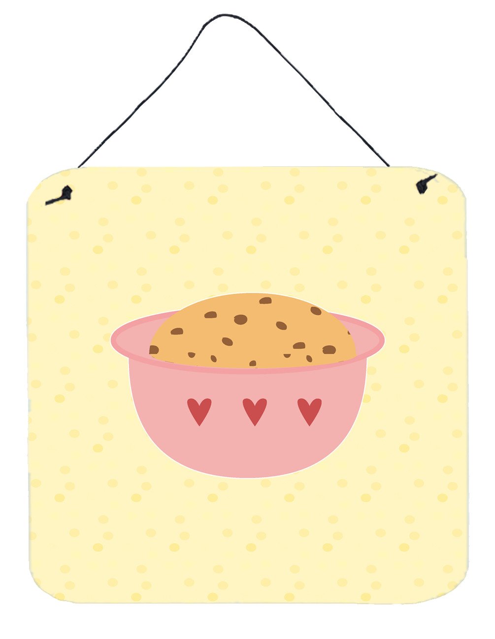 Cookie Dough on Yellow Wall or Door Hanging Prints BB7281DS66 by Caroline&#39;s Treasures
