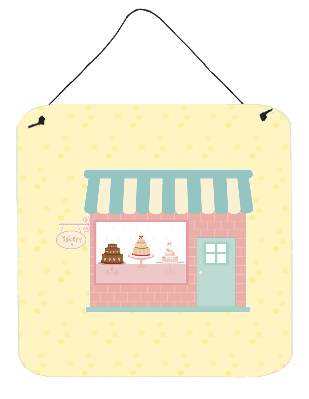 Bake Shoppe on Yellow Wall or Door Hanging Prints BB7284DS66 by Caroline's Treasures