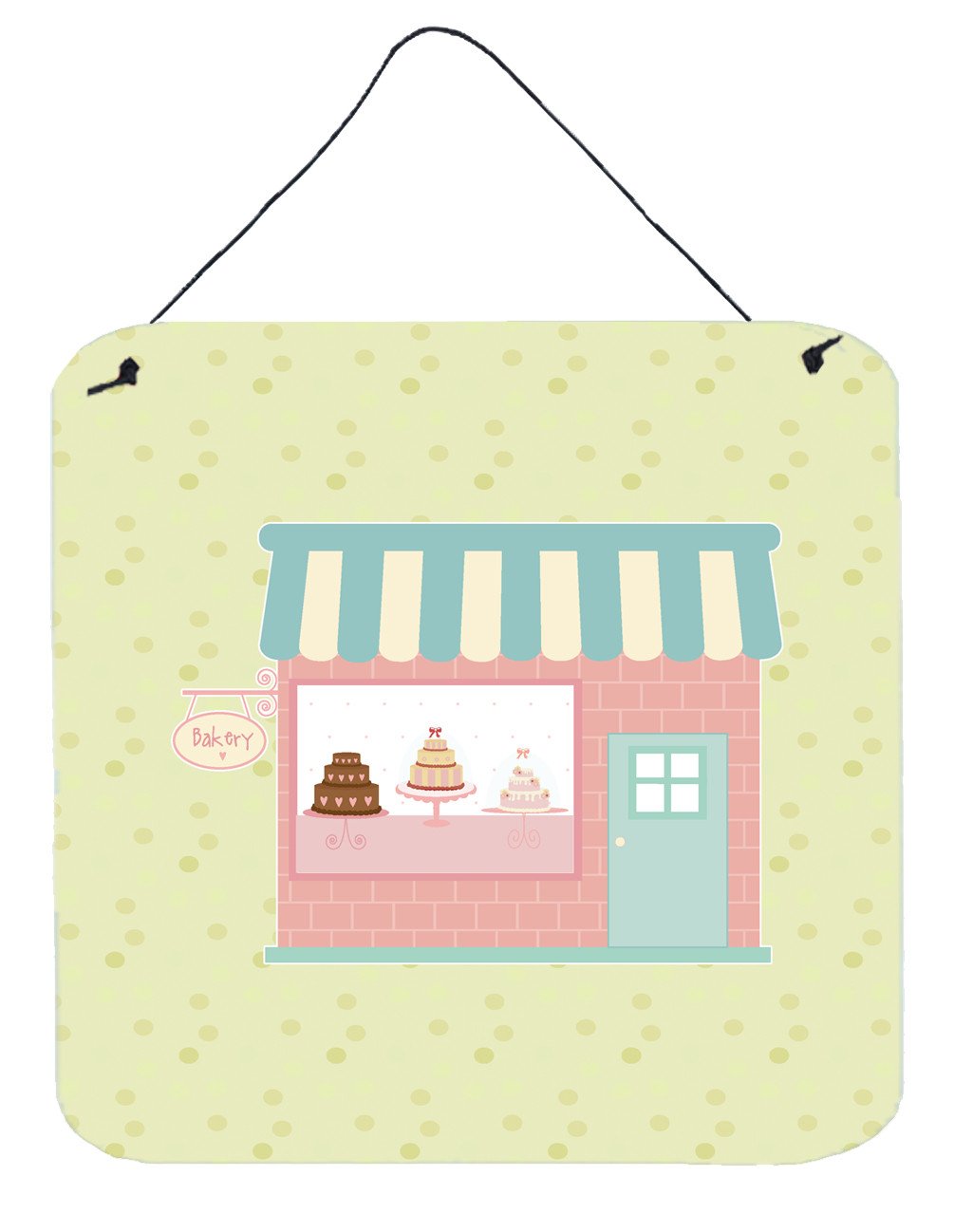Bake Shoppe on Green Wall or Door Hanging Prints BB7299DS66 by Caroline's Treasures