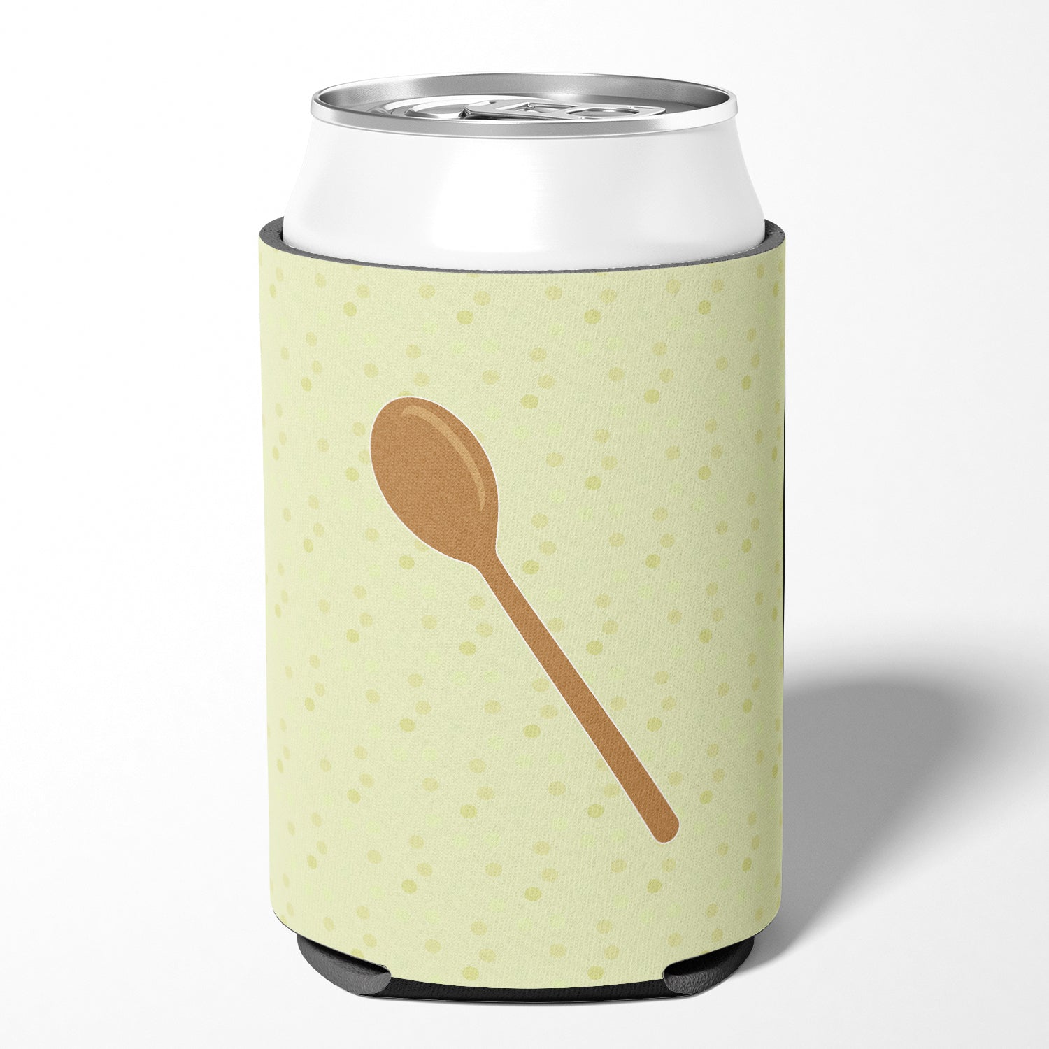 Wooden Spoon on Green Can or Bottle Hugger BB7300CC  the-store.com.