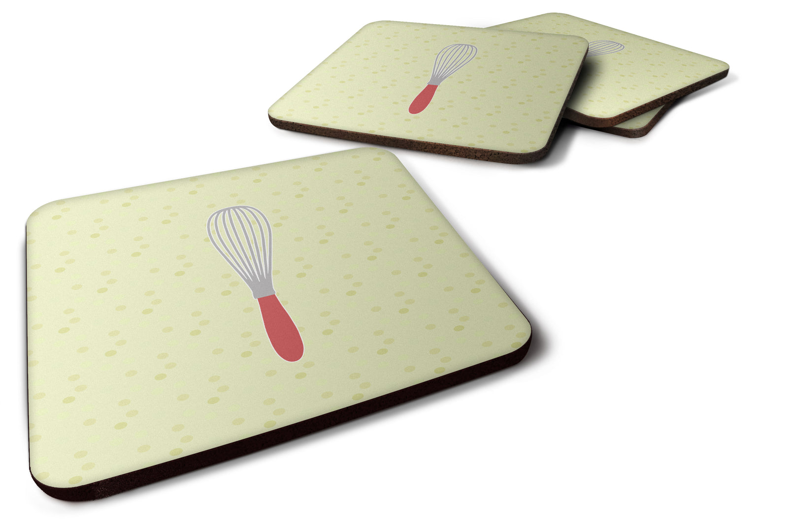Wisk on Green Foam Coaster Set of 4 BB7302FC - the-store.com